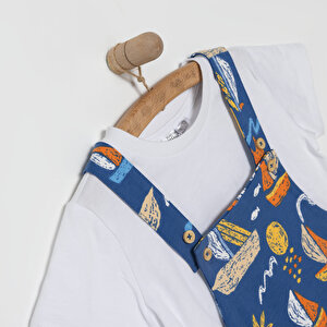 Basic Şort Salopet-Tshirt