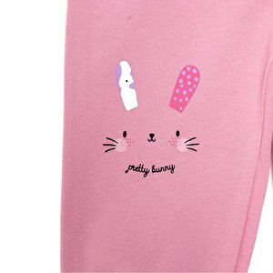 Basic Tavşan Baskılı Az Şardonlu Eşofman Alt Unisex