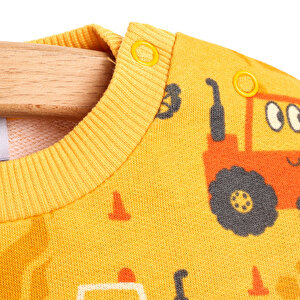 Basic Traktör Desenli Sweatshirt Erkek Bebek