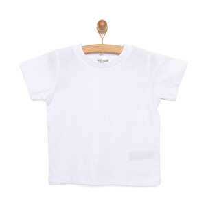 HelloBaby Basic Tshirt, Beyaz, 6 Ay