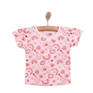HelloBaby Basic Tshirt, Pembe, 6 Ay