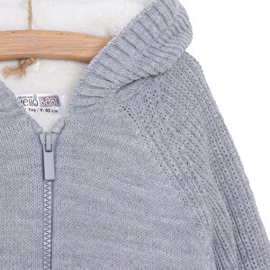 Basic Unisex Peluş Triko Hırka Unisex