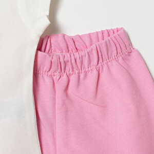 Baskılı 2 ip Yenidoğan Kız Tshirt-Şort Kız Bebek