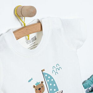 Baskılı Empirme 2 ip Yenidoğan Erkek Tshirt-Şort Erkek Bebek Baskılı Empirme 2 ip Yenidoğan Erkek Tshirt-Şort Erkek Bebek