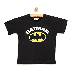 Batman Tshirt Erkek Bebek, Siyah, 9 Ay