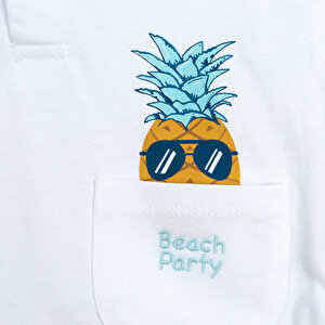 Beach Party Tshirt-Şort Erkek Bebek