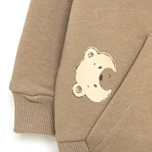 Bear Friendly Sweatshirt-Patiksiz Alt Erkek Bebek