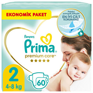 Bebek Bezi Premium Care 2 Beden Mini Ekonomik Paket 4-8 kg 60 Adet