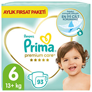 Bebek Bezi Premium Care 6 Beden Extra Large Aylık Fırsat Paketi 13+ kg 93 Adet