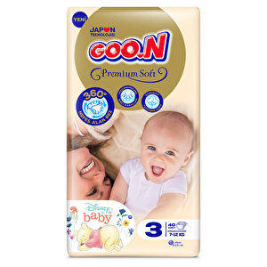 Goon Bebek Bezi Premium Soft 40, 3 Beden
