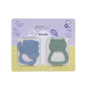 Pandish Silikon Diş Kaşıyıcı mavi yeşil