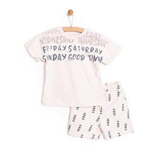 Tuffy Bicycle Tshirt-Şort, Ekru, 9 Ay