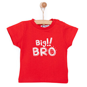 HelloBaby Big Bro Baskılı, Kırmızı, 6 Ay