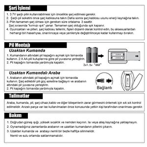 Bilekten Kontrollü 2.4G Işıklı ve Müzikli Araba
