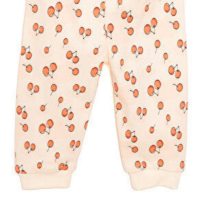 Kız Bebek Pijama Takım İnterlok Vişne Desen Çıtçıtlı Bisiklet Yaka Uzun Kol Pembe Kız Bebek Pijama Takım İnterlok Vişne Desen Çıtçıtlı Bisiklet Yaka Uzun Kol Pembe