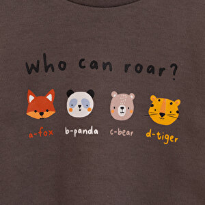 Erkek Bebek Pijama Takım İnterlok Hayvan Desen Bisiklet Yaka Uzun Kol Haki Erkek Bebek Pijama Takım İnterlok Hayvan Desen Bisiklet Yaka Uzun Kol Haki