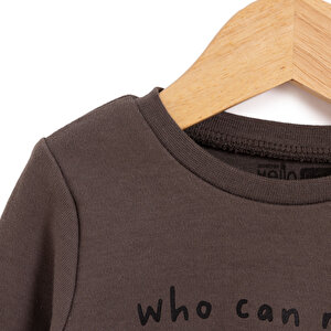 Erkek Bebek Pijama Takım İnterlok Hayvan Desen Bisiklet Yaka Uzun Kol Haki Erkek Bebek Pijama Takım İnterlok Hayvan Desen Bisiklet Yaka Uzun Kol Haki