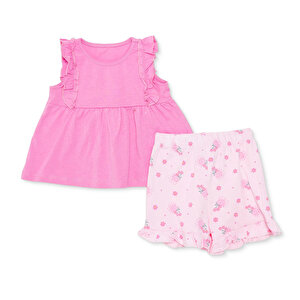 HelloBaby Bluz-Şort, Pembe, 6 - 9 Ay