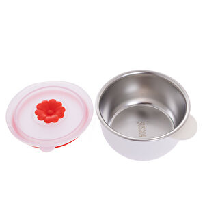 Bölmeli 2 katlı Paslanmaz Çelik Beslenme Kutusu 1140 ml Bej (çatal Kaşık ve atıştırmalı