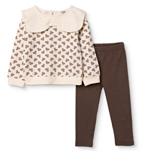 HelloBaby Brown, Ekru Baskılı, 3 - 6 Ay