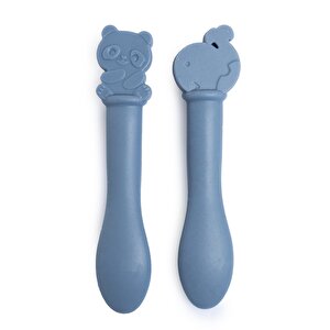 BudDy Silikon Kaşık 2'li Mavi Panda ve Balina