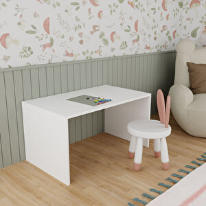 Montessori Çok Amaçlı Çekmece/Masa Beyaz