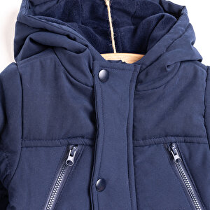 Kapitoneli Kapüşonlu Mont Erkek Bebek