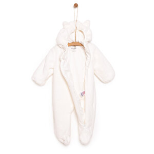 Yenidoğan Unisex Peluş Patikli Tulum