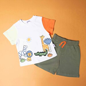 Fun World 3D Erkek Tshirt-Şort Erkek Bebek Fun World 3D Erkek Tshirt-Şort Erkek Bebek