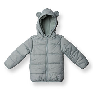 Kız Bebek Mont Fermuarlı Uzun Kol