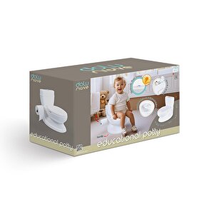 Bebek Tuvalet Eğitimi Lazımlık Klozet 18 Ay+ Beyaz