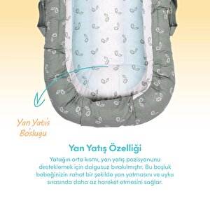 Anne Yanı Bebek Reflü Yatağı Yeşil