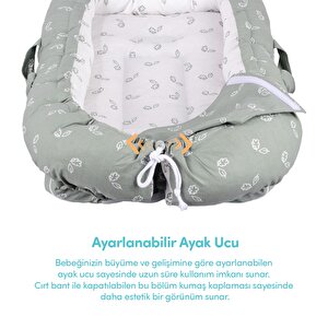 Anne Yanı Bebek Reflü Yatağı Yeşil