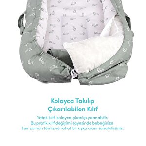 Anne Yanı Bebek Reflü Yatağı Yeşil