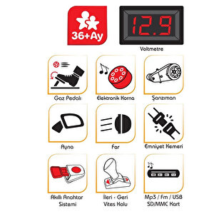 Pilsan Tery Bery 12 V Akülü Araba Uzaktan Kumandalı 4*2 Beyaz Pilsan Tery Bery 12 V Akülü Araba Uzaktan Kumandalı 4*2 Beyaz