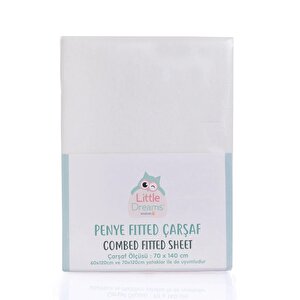 Little Dreams Çarşaf, Beyaz, 70x140 cm