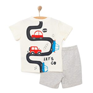 Cars&Roads Yol Baskılı Erkek Tshirt-Şort Erkek Bebek