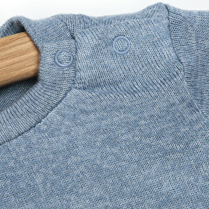 Gray Blue Welsoft Peluş Salopet-Sweatshirt Takım