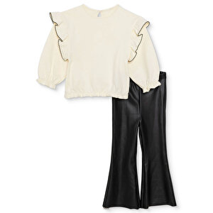 HelloBaby Chic Bluz-Tayt, Ekru, 3 - 6 Ay