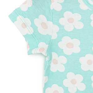 Çiçek Desen Kısa Kol Body