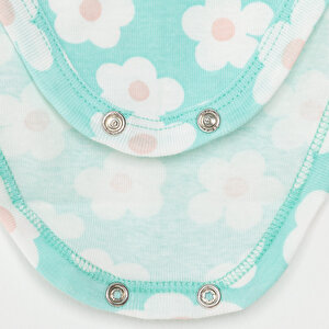 Çiçek Desen Kısa Kol Body