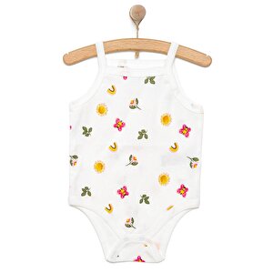 Çiçek Desenli İp Askılı Body