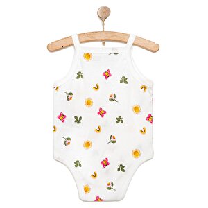 Çiçek Desenli İp Askılı Body