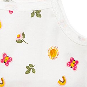 Çiçek Desenli İp Askılı Body