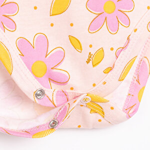 Çiçek Desenli Kısa Kol Body