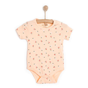 Hellobaby Çiçek  Kısa Kol, Somon, 3 Ay