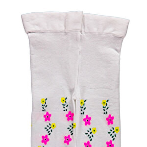 Çiçekli-Işık Baskılı Mus Külotlu Çorap