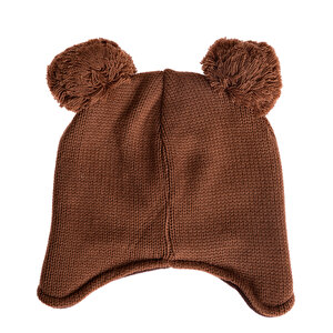 Çift Ponponlu Hayvan Figür Nakışlı Unisex Triko Bere Unisex