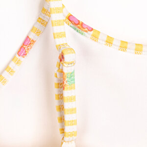 Çizgili Ananas Desenli Mayo Kız Bebek Çizgili Ananas Desenli Mayo Kız Bebek