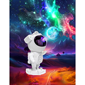 Çocuk Uzaktan Kumandalı Astranot Projektör Gece Lambası